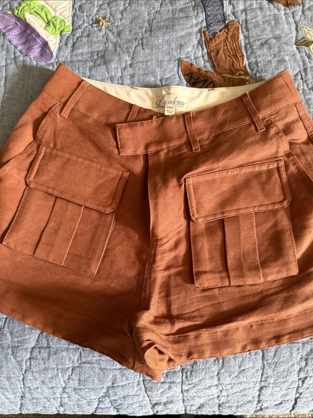L'Academie Rust Utility Cargo Shorts